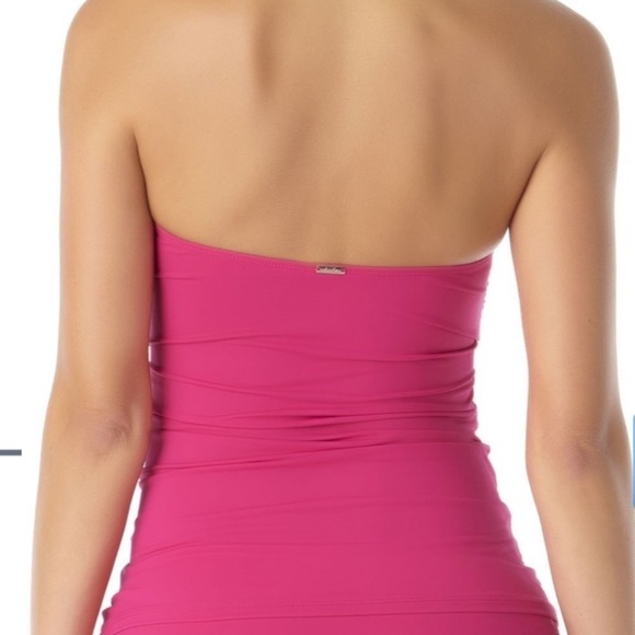ANNE Cole Twist Front Tankini Swimsuit Top - Picture 2 of 8